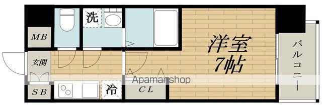 レジュールアッシュ塚本レジデンス(1K/10階)の間取り写真