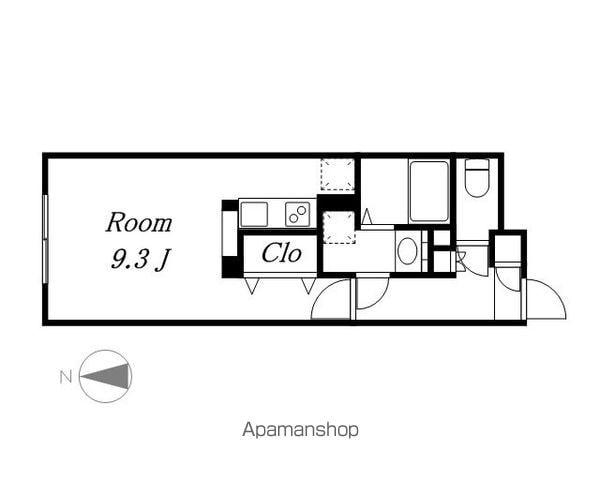 LUORE浄心(ワンルーム/5階)の間取り写真
