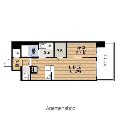 リヴェントNAMBAサウス(1LDK/9階)の間取り写真