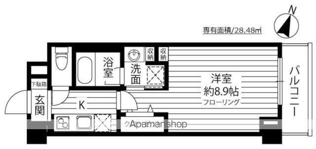 CERISIER(1K/2階)の間取り写真