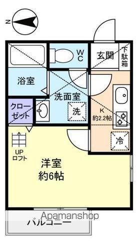 ラ・ミアカーサF・B(1K/2階)の間取り写真