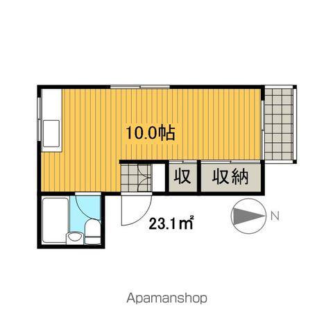 グリーンコーポ松園(ワンルーム/1階)の間取り写真