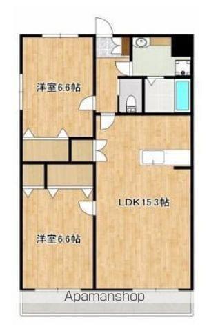 クラシード・ルネス出水(2LDK/3階)の間取り写真