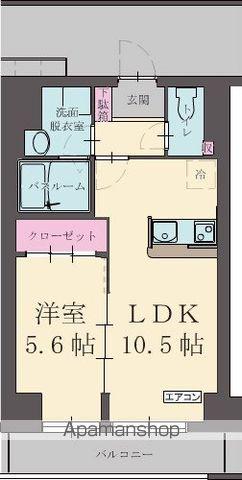 エイトバード東静岡(1LDK/1階)の間取り写真