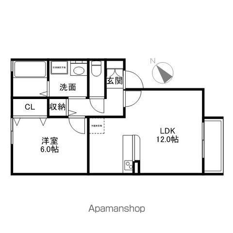 セジュールグランモア(1LDK/1階)の間取り写真