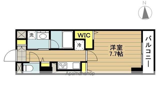 PEACE戸田(1K/3階)の間取り写真