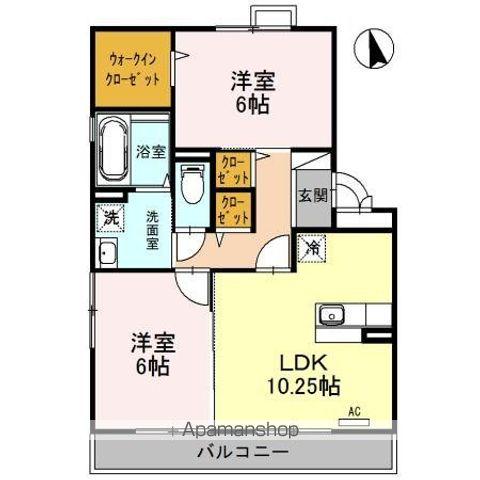 MSII(2LDK/3階)の間取り写真