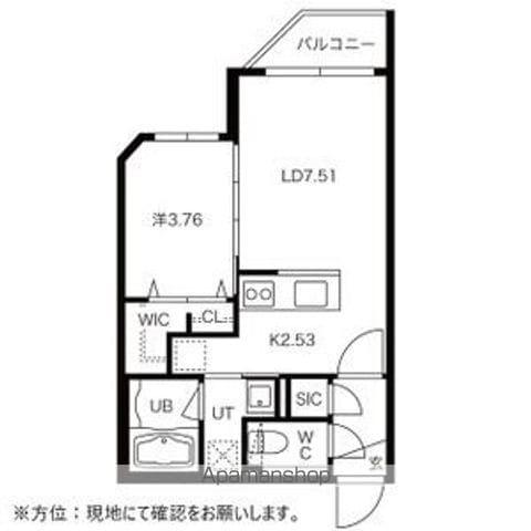 グラン・フェリア(1LDK/3階)の間取り写真
