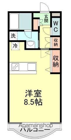 エスペーロ安東(ワンルーム/2階)の間取り写真