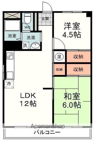 グレース鷹匠(2LDK/6階)の間取り写真