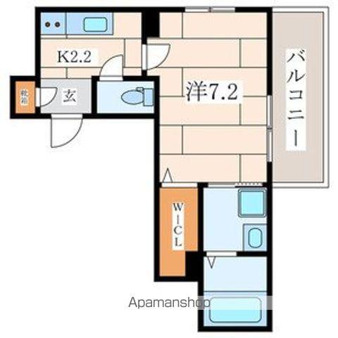リヒトウィーン(1K/4階)の間取り写真