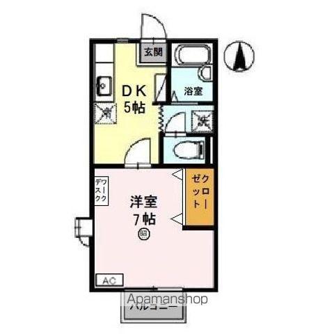 サントネージュ・ST(1DK/1階)の間取り写真