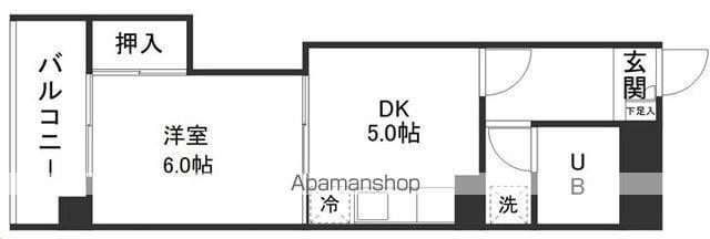 ダイアパレス北六番丁(1DK/4階)の間取り写真