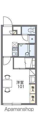 レオパレス逢坂(1K/2階)の間取り写真