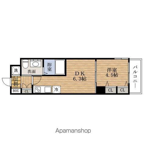 TLRレジデンスHOMMACHIウエスト(1DK/10階)の間取り写真