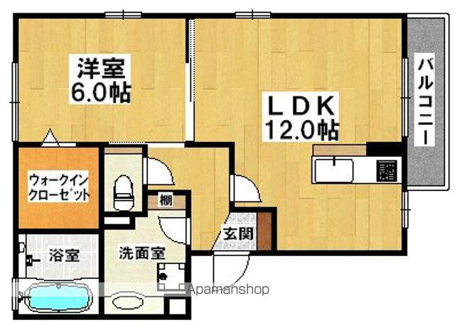 PMA蓮池(1LDK/1階)の間取り写真