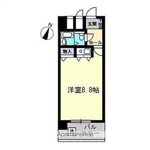 AMS4観光町(1K/3階)の間取り写真