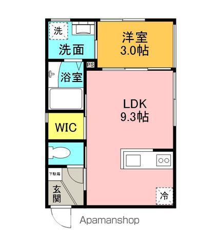 CLAIR SOLARE(1LDK/2階)の間取り写真