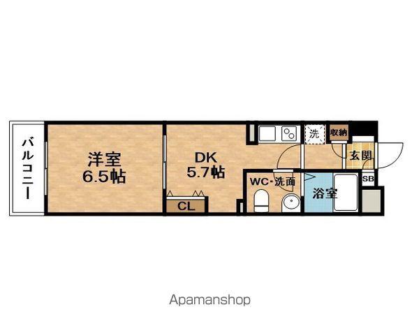 COSMOGLASSCITYUMEDAHIGASHI(1DK/4階)の間取り写真