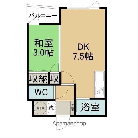 コーポシティライフ(1DK/3階)の間取り写真