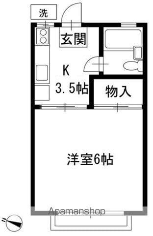 メゾン・ド・奥沢(1K/1階)の間取り写真