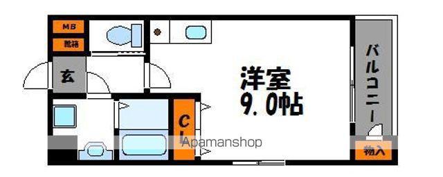 ハーベスト薬院(ワンルーム/5階)の間取り写真