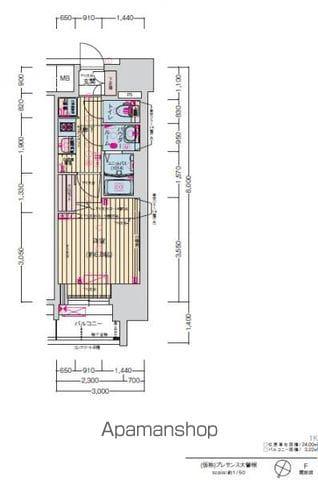 プレサンス大曽根駅前ファースト(1K/10階)の間取り写真