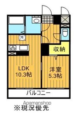 グレイスメゾン咲田(1LDK/3階)の間取り写真