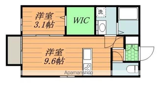 キャピタル・クー(1LDK/2階)の間取り写真