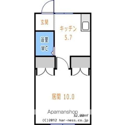 サンライズ南幌(1K/2階)の間取り写真