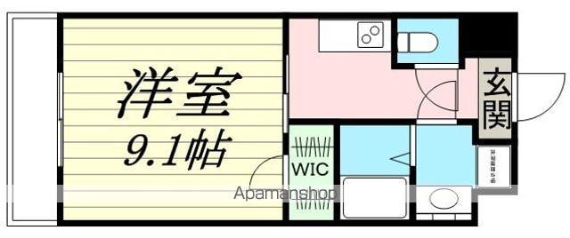 アーバンフラッツ小田原(1K/2階)の間取り写真