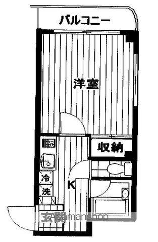 ネオ・クリスタルビル・ネジメ(1K/4階)の間取り写真