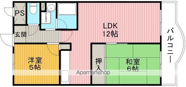 ハイムスーベニール東豊中(2LDK/4階)の間取り写真