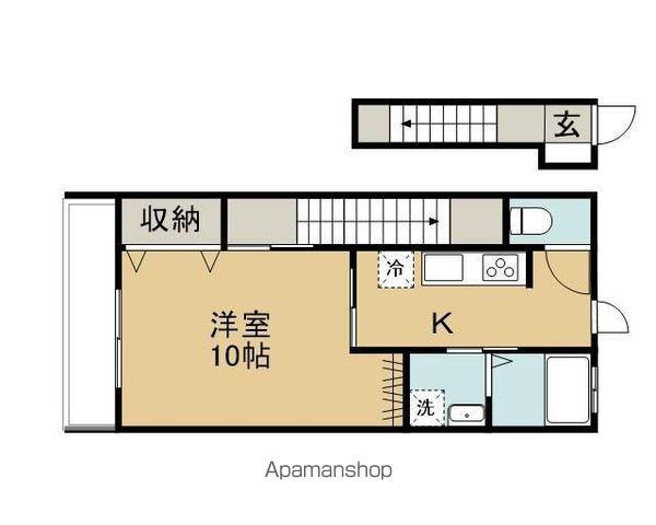 SUNNY PLACEⅡ(1K/2階)の間取り写真