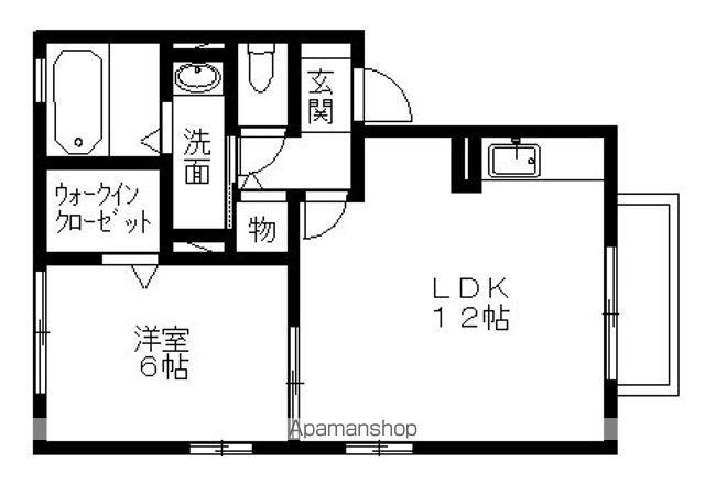 CALM HOME(1LDK/2階)の間取り写真