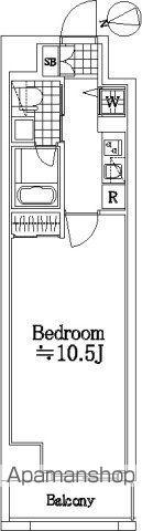 メインステージ大山(1K/2階)の間取り写真