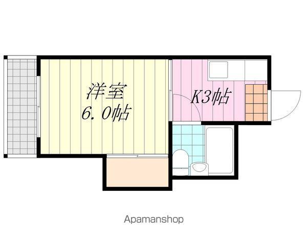 メゾン山越2号館(1K/2階)の間取り写真