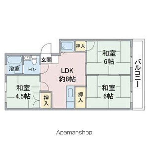 第1オーシャンビル(3DK/3階)の間取り写真