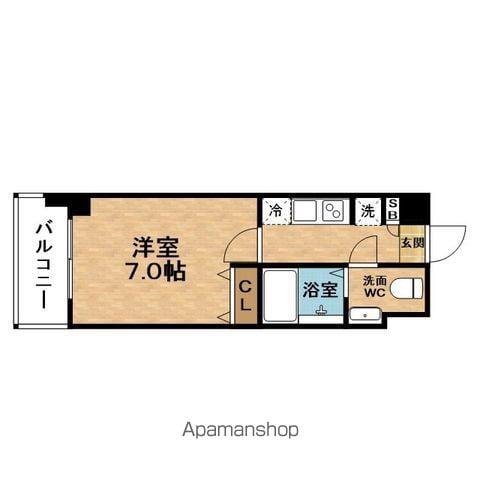 LAXRASSFUKUSHIMANODA(1K/4階)の間取り写真