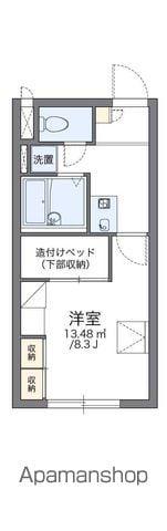 レオパレス月寒ベストフラット(1K/2階)の間取り写真