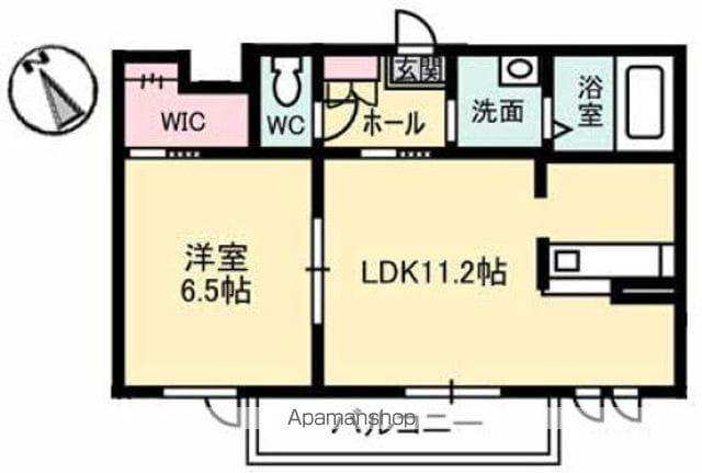 レフィナード平和通(1LDK/3階)の間取り写真