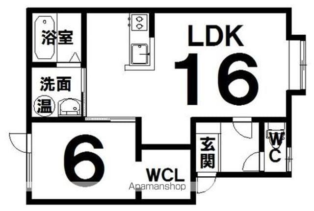 根室本線 池田駅(北海道) バス乗車時間：47分 本別南１丁目バス停で下車 徒歩3分 2階建 築12年(1LDK/1階)の間取り写真