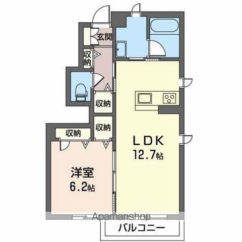 フロレゾン(1LDK/1階)の間取り写真
