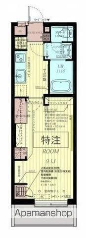 SAYA銀杏町(1K/2階)の間取り写真