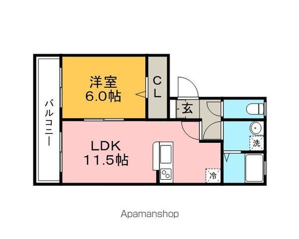カトレアコート(1LDK/2階)の間取り写真