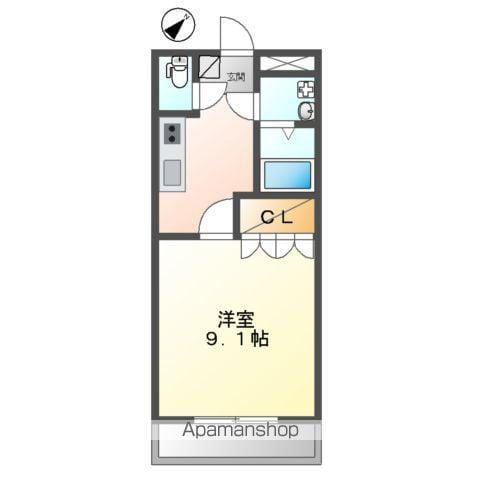 A&S守山Ⅰ棟(1K/3階)の間取り写真