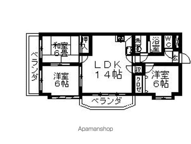 マルカネエクセレンス(3LDK/8階)の間取り写真