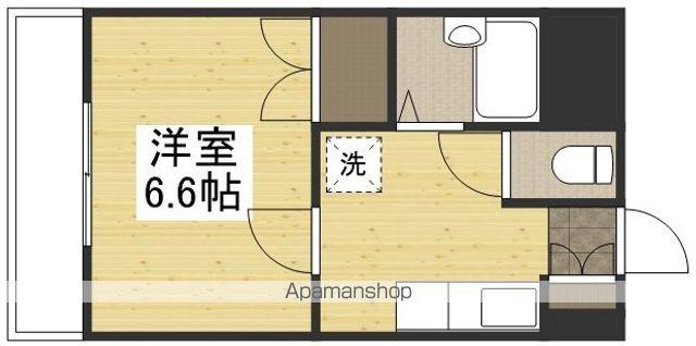 ポテト国富(1K/4階)の間取り写真