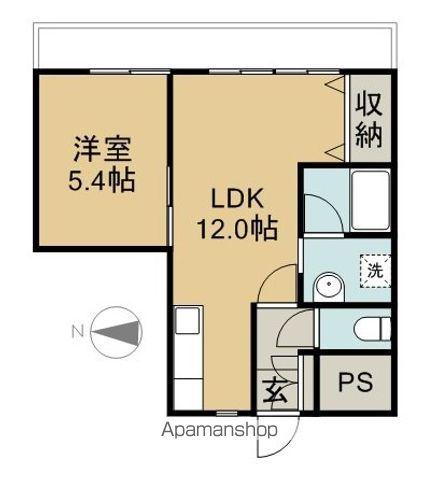 パークマンションアイワ(1LDK/5階)の間取り写真