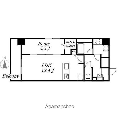 パークゲート栄白川(1LDK/6階)の間取り写真